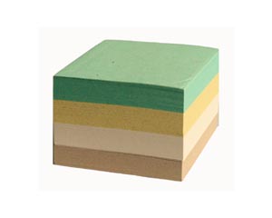 Piezmju paprs 9*9cm, 500 loksnes, krsains, EKO